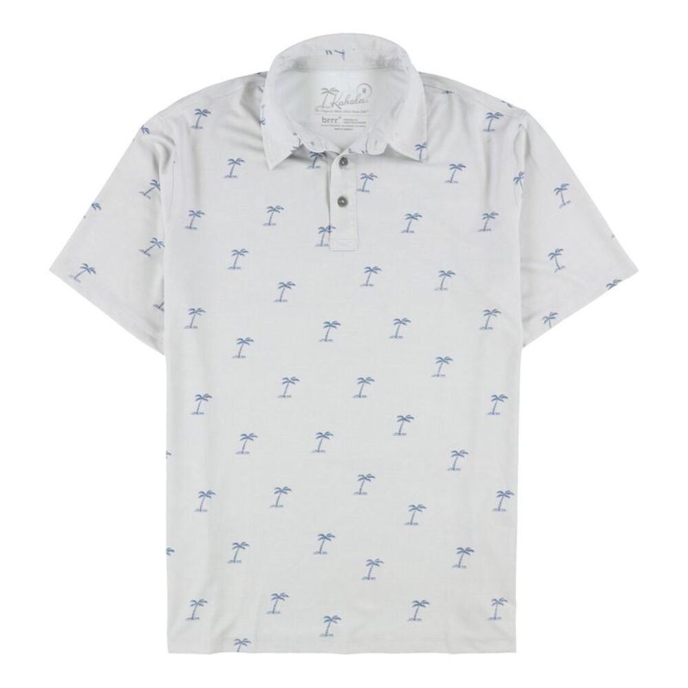 Kahala Mens Palms Performance Polo Shirt, NWT